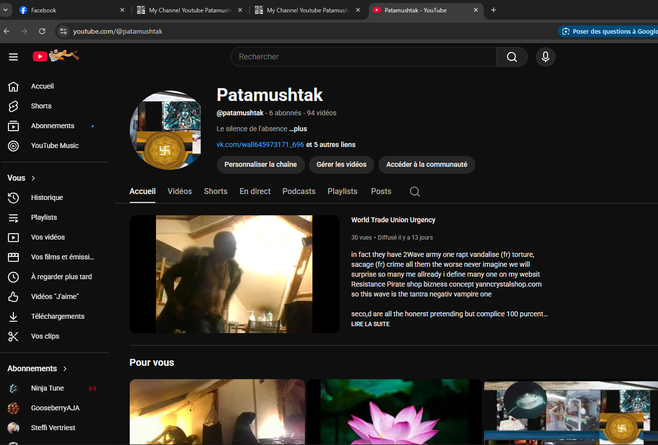 Silence Of Death, the channel